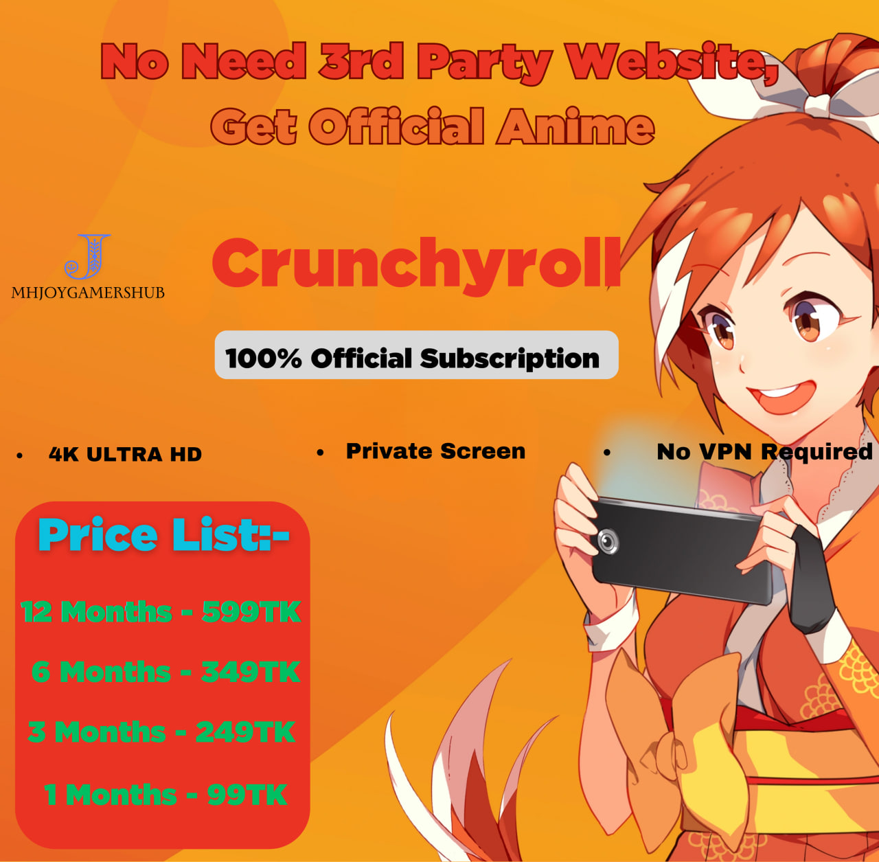 Crunchyroll Premium Subscription